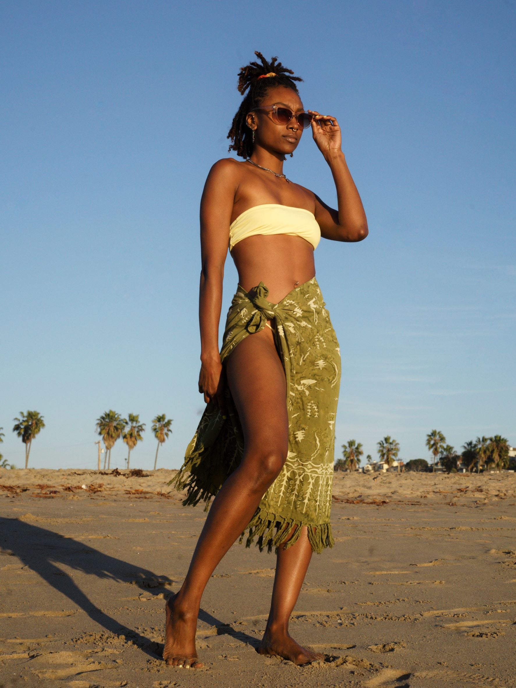 Olive green beach store cover up